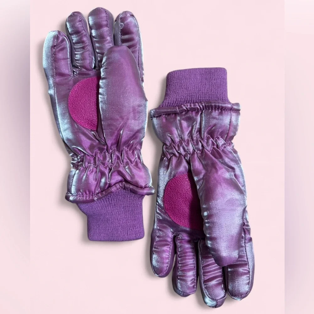 Girls Pink Winter Gloves